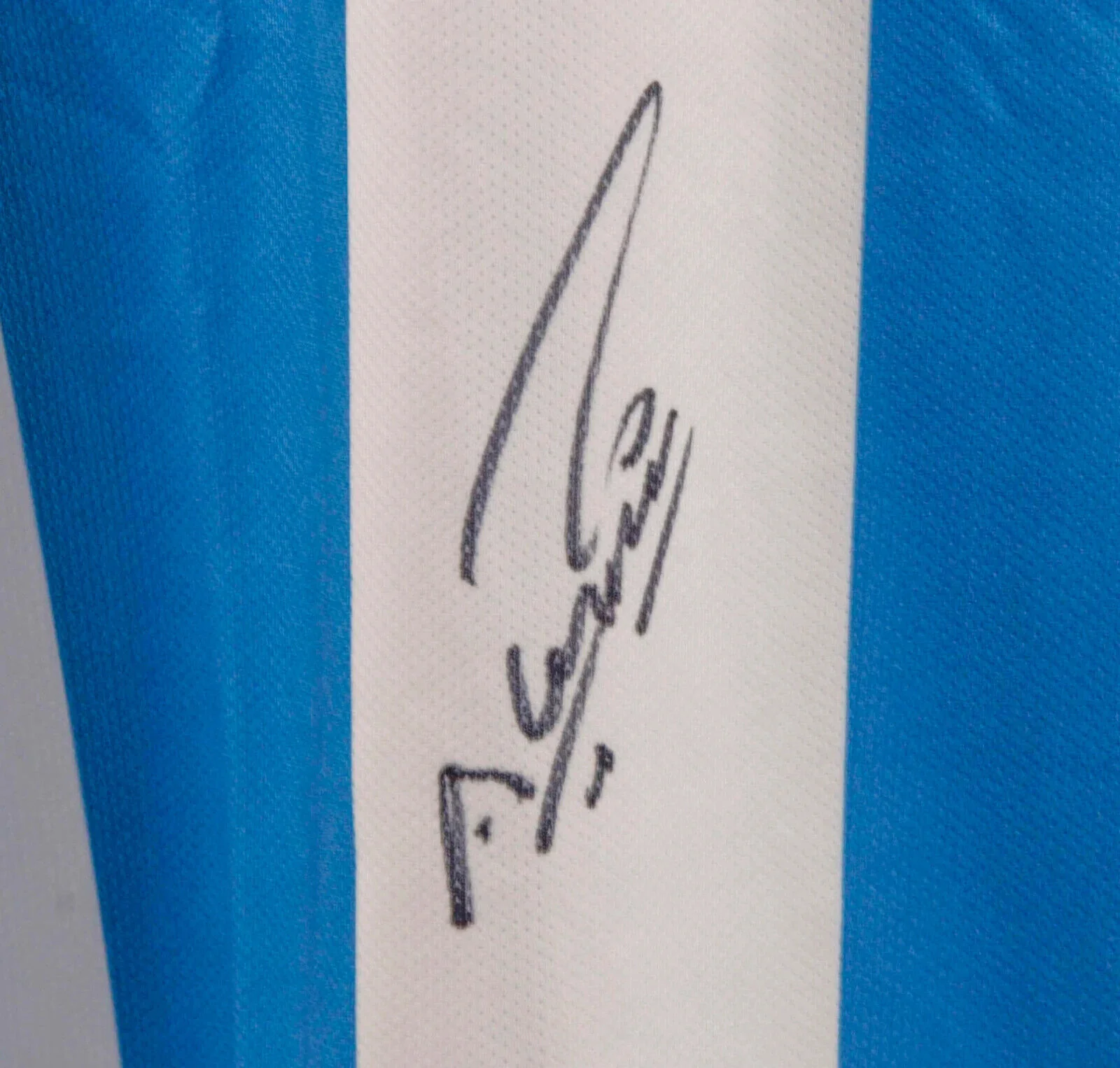 Sergio Aguero Front Signed Argentina FC Home Soccer Jersey with Beckett COA - Image 2