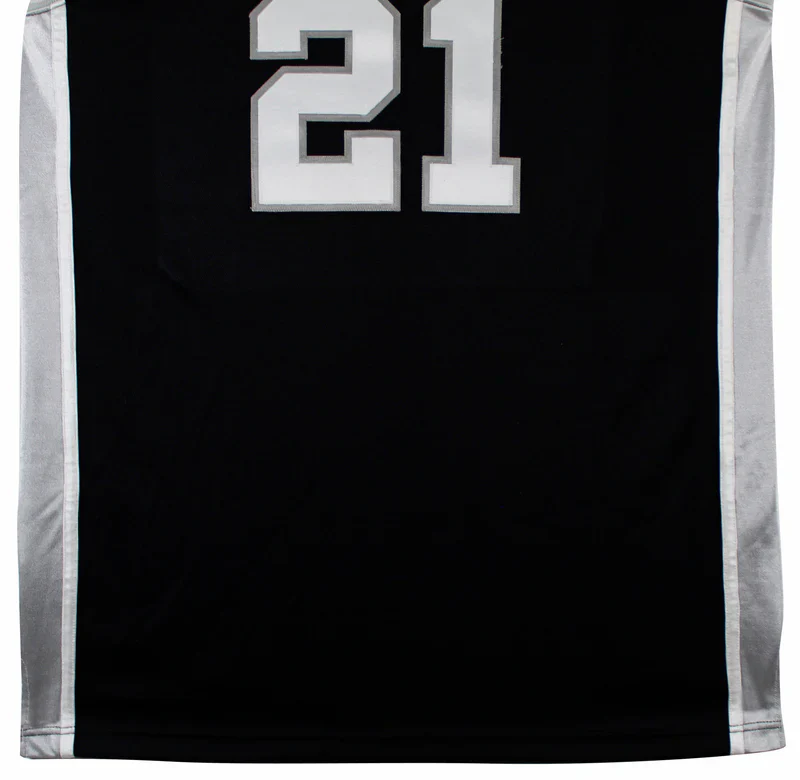 Spurs Tim Duncan 2001-02 Game Worn Nike +4" Extra Length Black Road Jersey - Image 4