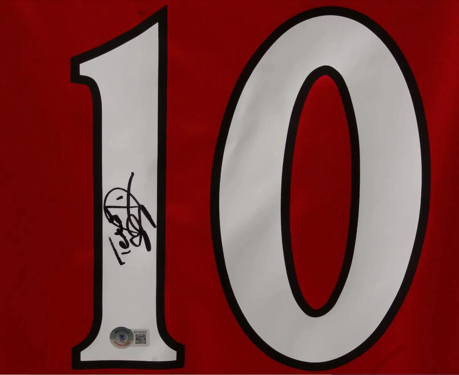 Teddy Sheringham Signed Manchester United Soccer Jersey #10 with Beckett COA - Image 2