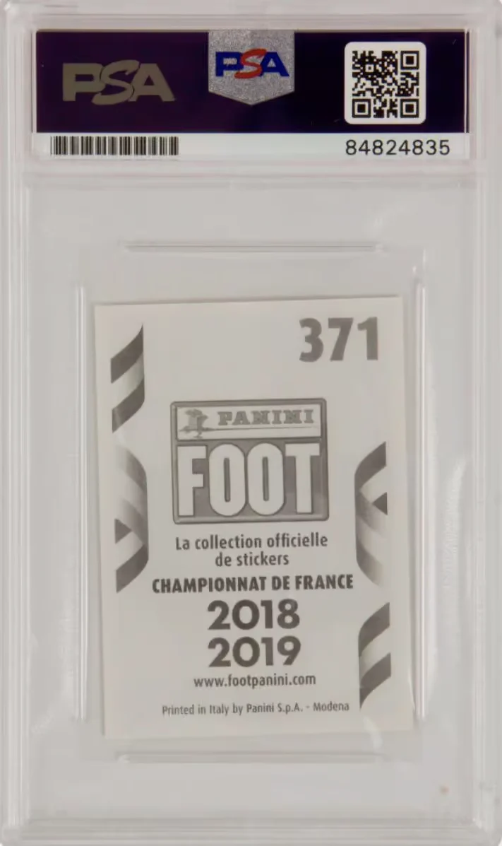 Timothy Weah Signed 2018-19 Panini Foot Sticker #371 – PSA 10 Autograph - Image 2