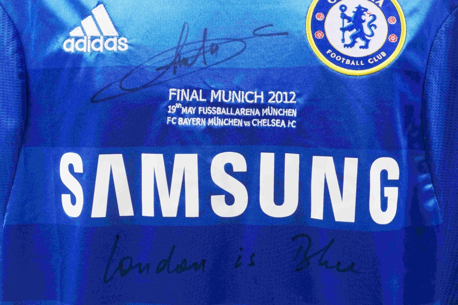 Torres, Drogba & Lampard Signed Chelsea Soccer Jersey Inscribed with Beckett COA - Image 2