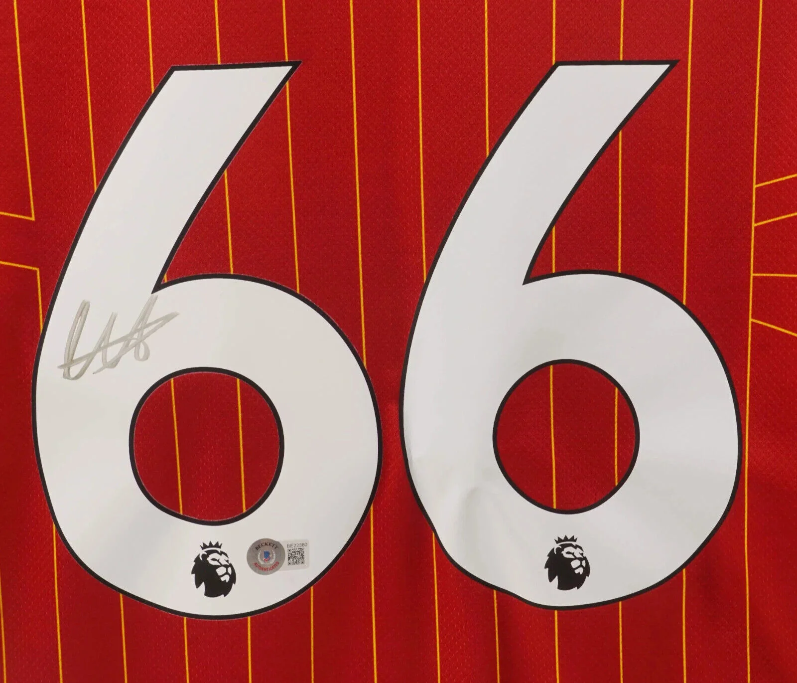 Trent Alexander Arnold Signed Liverpool Home Soccer Jersey #66 with Beckett COA - Image 2