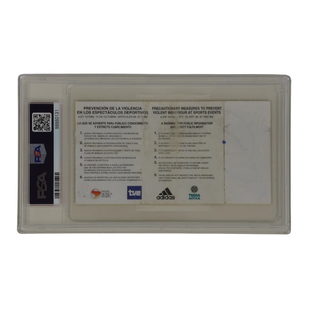 Xavi Signed 2000 Spain National Team Debut Match Ticket – PSA 1.5 - Image 2